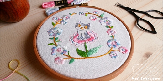 event-banner-꒰基礎刺繡꒱貓咪的小種子(自選貓咪毛色)附針法影片- 刺繡針法靈活運用線條、填滿表現&繡圖通用概念 新手入門