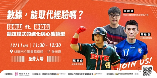 event-banner-2025桃園運動科技新創加速計畫Batch#2 ｜【運動科技趨勢論壇】