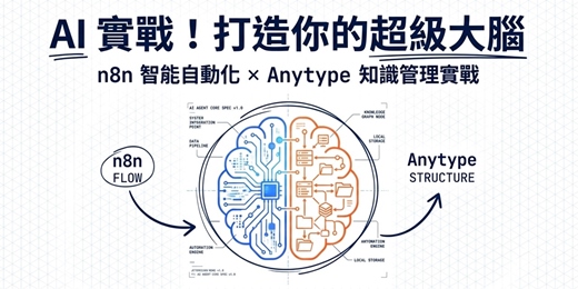 event-banner-3月19日（四）AI 實戰！ 打造你的超級大腦：n8n 智能自動化 × Anytype 知識管理實戰