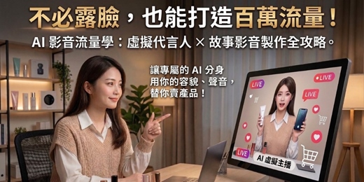 event-banner-AI 影音流量學：虛擬代言人 × 故事影音製作全攻略
