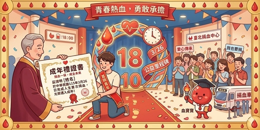 event-banner-3/26(四) 血寶寶轉大人【捐血成年禮】🛡️台北捐血中心召喚中，一起做別人的英雄吧!🛡️ 