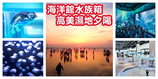 event-banner-【台中海洋館+高美濕地夕陽】新開幕海洋館/絕美夕陽高美濕地/台中景點 一日遊 出遊 揪團