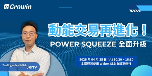 event-banner-【Growin】動能交易再進化！PowerSqueeze 指標全面升級 x Butterfly 選擇權策略