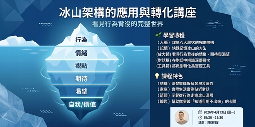 event-banner-冰山架構的應用與轉化講座
