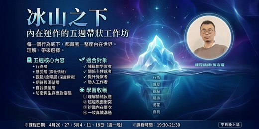 event-banner-冰山之下：內在運作的五週帶狀工作坊(平日晚上場)