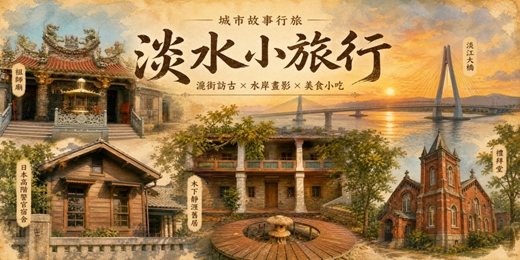 event-banner-【城市故事行旅】淡水小旅行｜滬街訪古×水岸畫影×美食小吃
