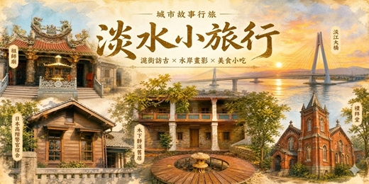 event-banner-【城市故事行旅】淡水小旅行｜滬街訪古×水岸畫影×美食小吃