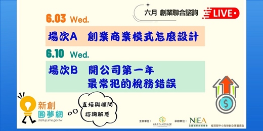 event-banner-新創圓夢網｜6月創業聯合諮詢：商業模式與財會稅務 (線上)