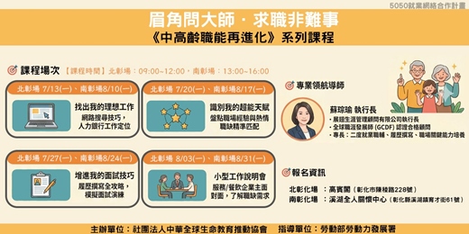 event-banner-【眉角問大師求職非難事.中高齡職能再進化】免費系列課程