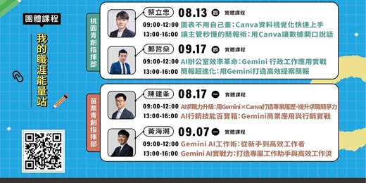 event-banner-賈桃樂課程｜8/17【AI求職力升級：用 Gemini × Canva 打造專業履歷，提升求職競爭力】