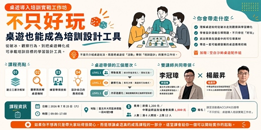 event-banner-不只好玩:桌遊導入培訓實戰工作坊