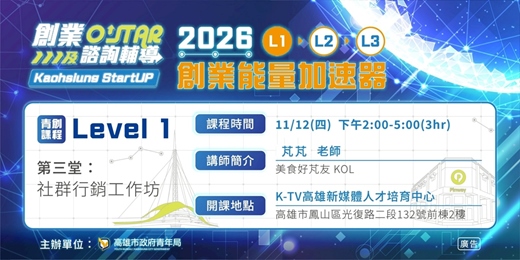 event-banner-Level 1 創業準備期 第三堂:社群行銷工作坊