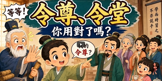 event-banner- 令尊不是我爸爸?「令」與「家」的正確用法|兒童國學動畫