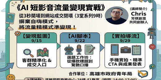 event-banner-AI 短影音流量變現實戰班【變現藍圖】客群精準化 & 成交入口