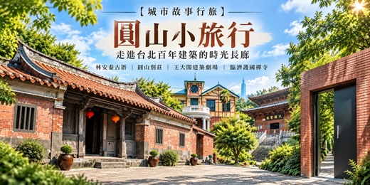 event-banner-【城市故事行旅】圓山小旅行 走進台北百年建築的時光長廊｜林安泰古厝｜圓山別莊｜王大閎建築劇場｜臨濟護國禪寺
