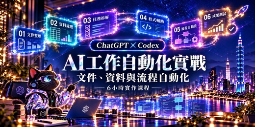 event-banner-6/7【台北班】ChatGPT × Codex|AI 工作自動化實戰班|6小時實作課