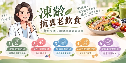 event-banner-【營養師實戰班】45+ 凍齡營養學:結合科學與體態管理的飲食,養出你的健康活力!