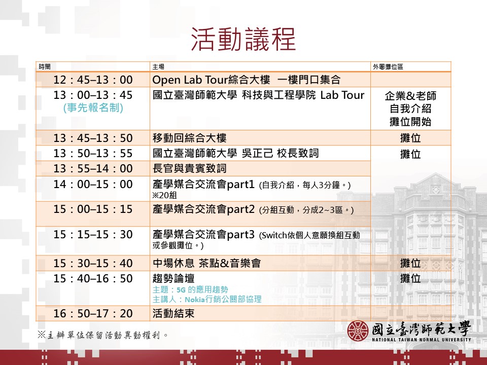 109年12月28日臺師大產學聯盟交流會_人工智能_5G_綠能_科技