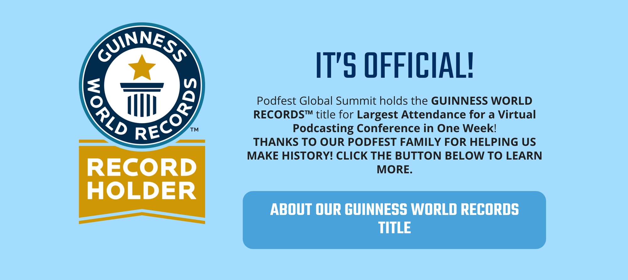 GlobalPodfest 金氏世界紀錄標章