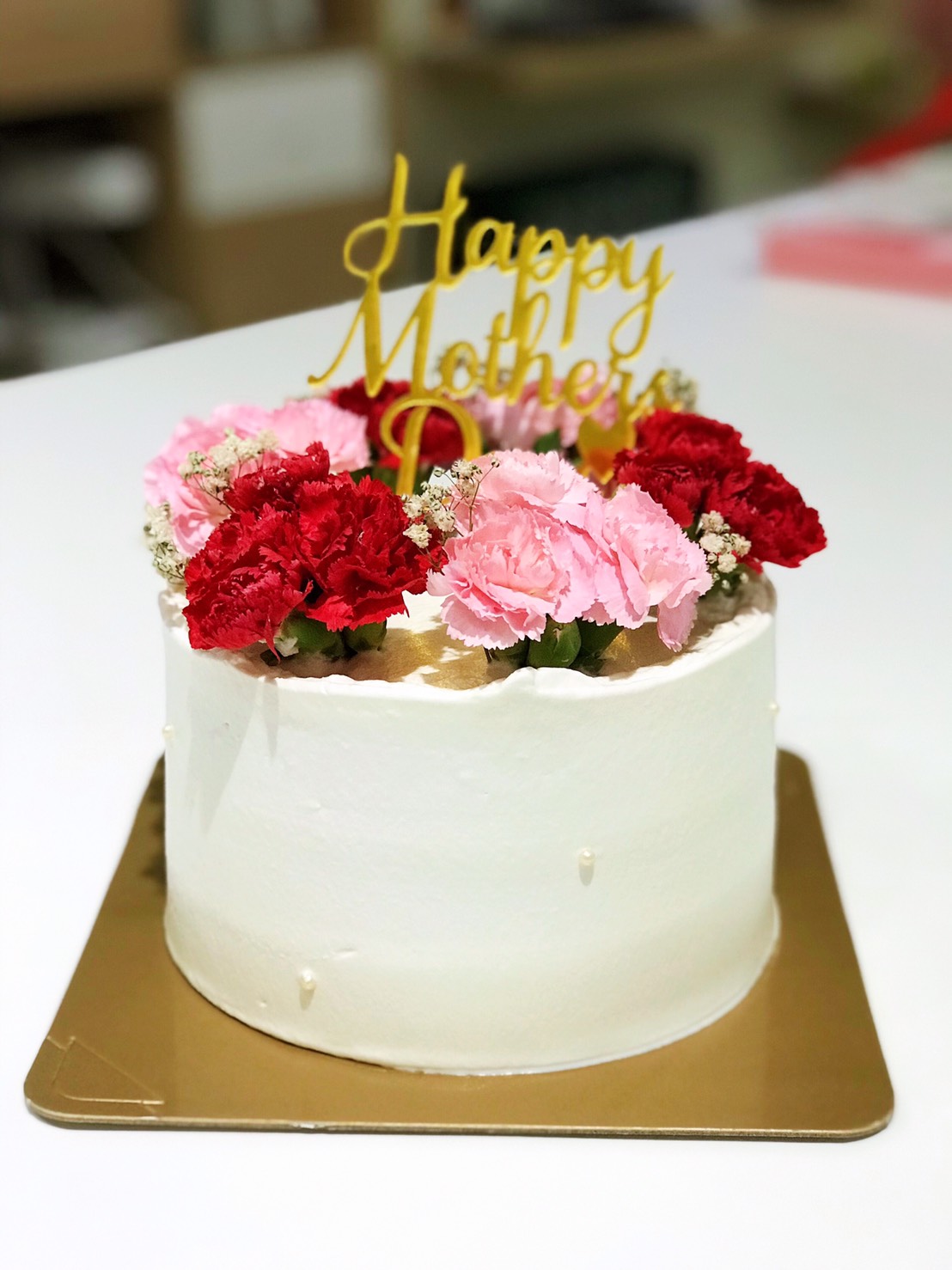 康乃馨花形状蛋糕-韩国美食工厂_哔哩哔哩_bilibili