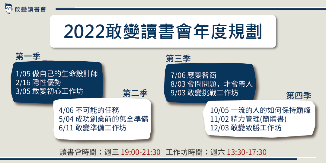 2022敢變讀書會年度計畫