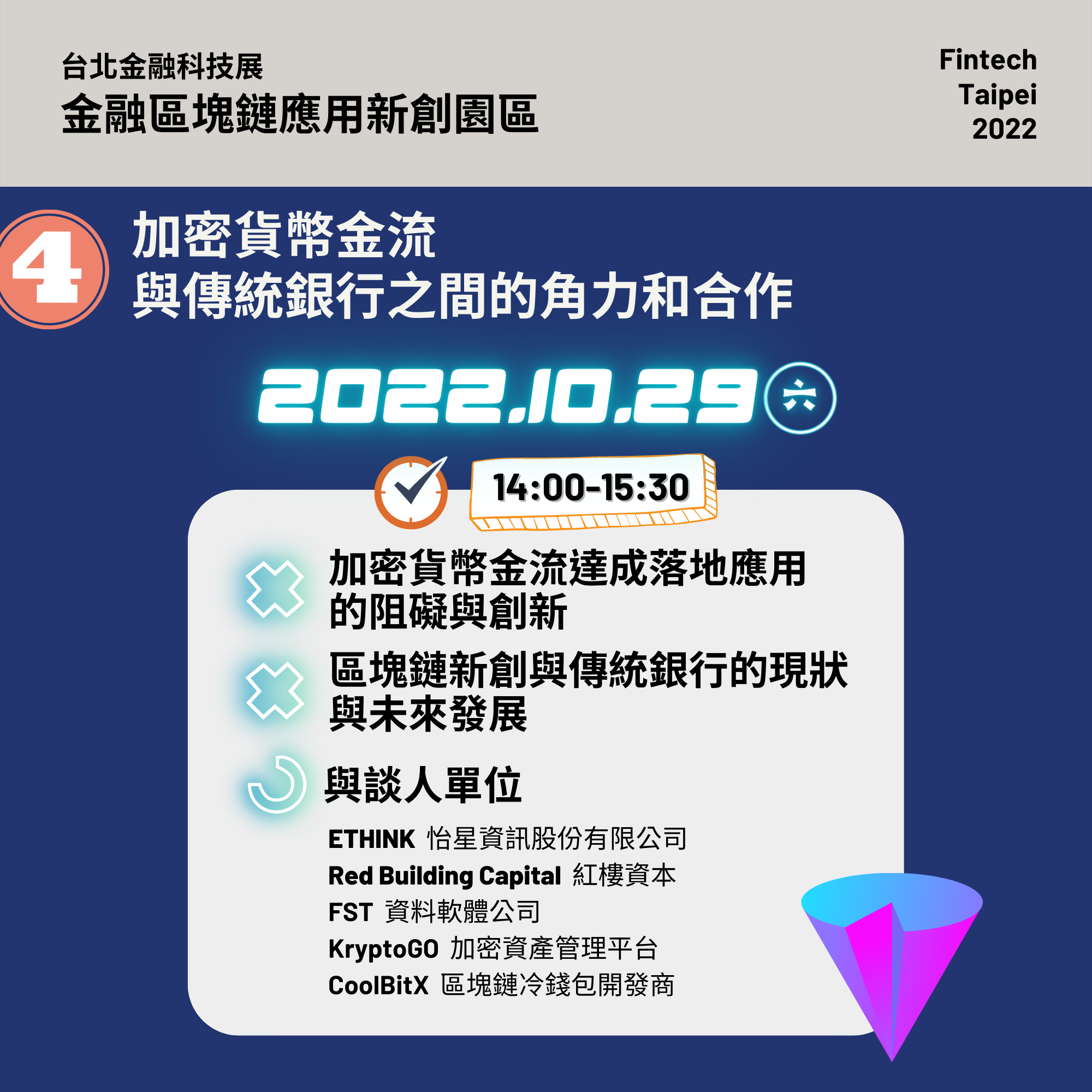 Fintech x Blockchain 金融區塊鏈應用新創園區Fintech Taipei 2022｜ACCUPASS 活動通