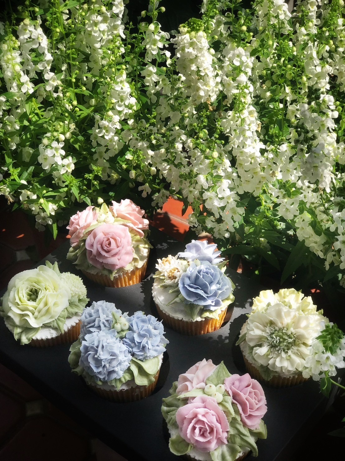 韓式裱花杯子蛋糕6入組