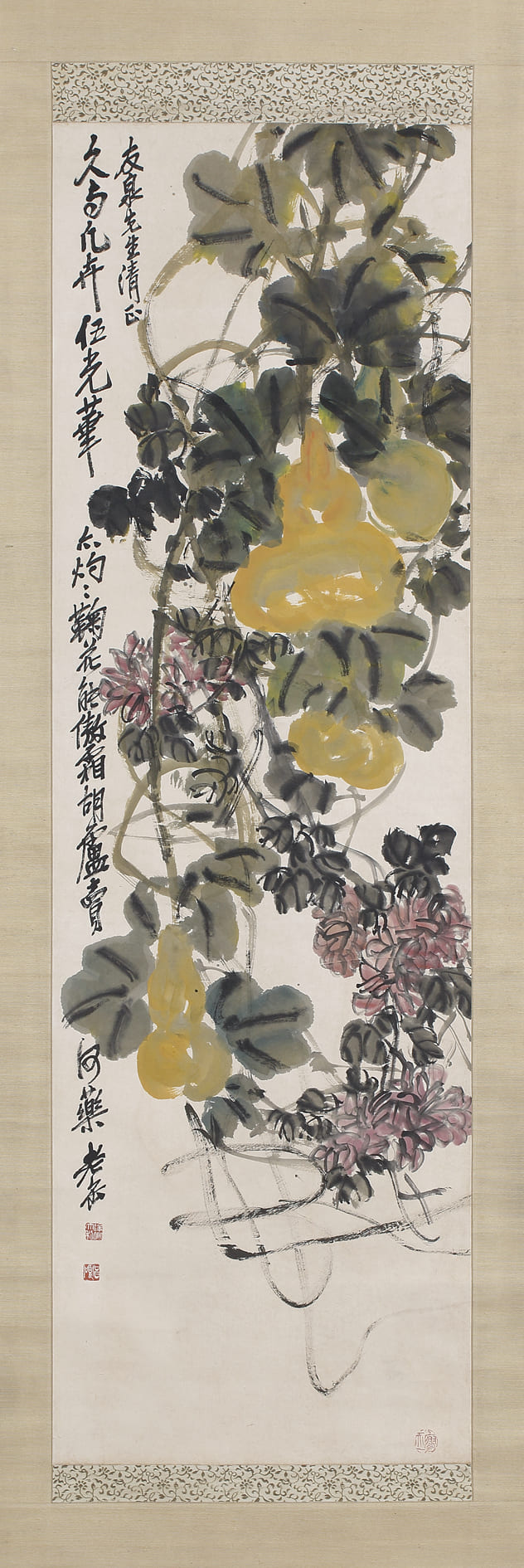 花卉圖 肉筆 吳昌碩 吳昌碩-菊石圖｜2024夏季- 帝圖拍賣- 領銜全台書畫文物類第一