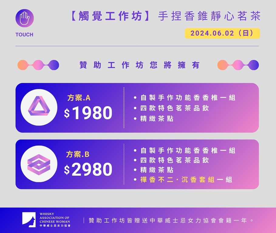 中華威士忌女力協會2024威醺生活日觸覺工作坊