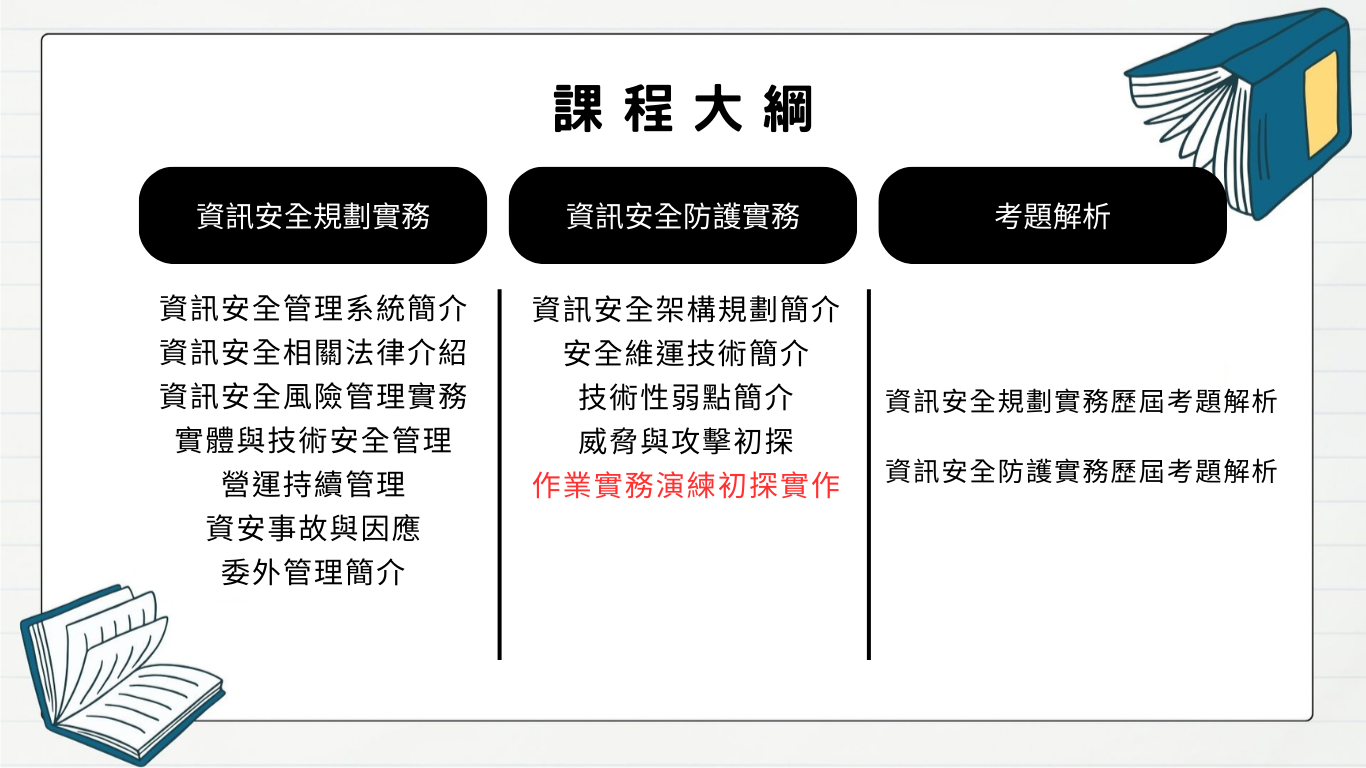 ipas資安證照課程課程大綱