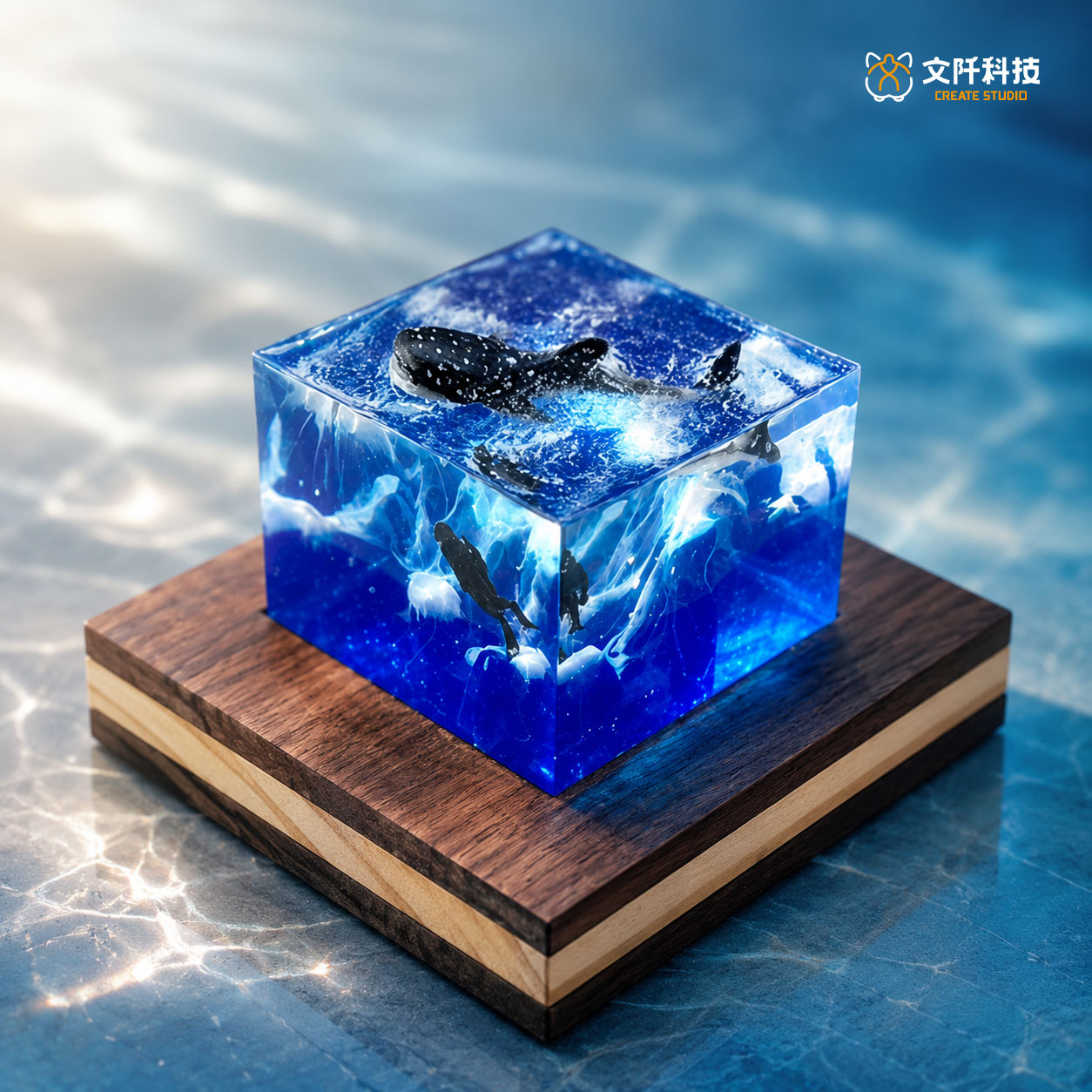 水晶夜燈