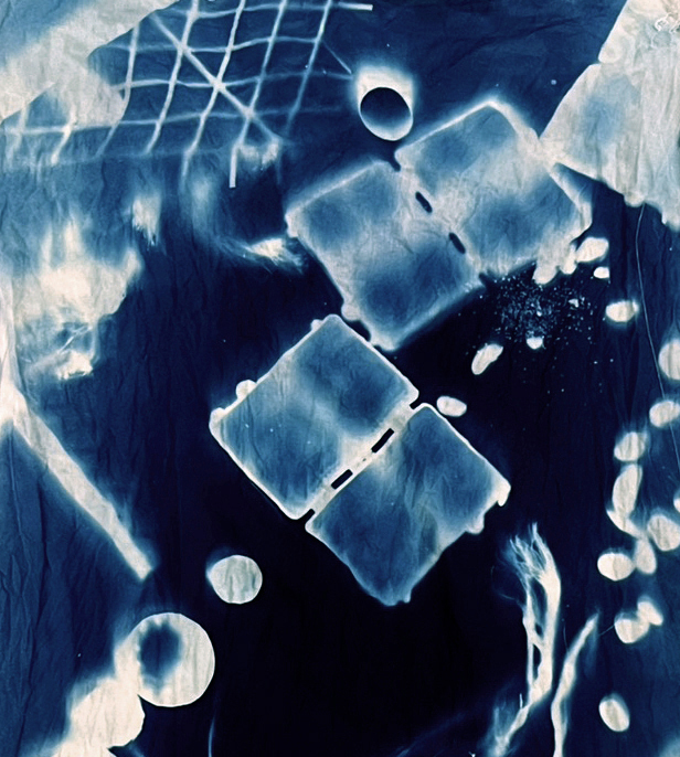 藍曬顯影作品示意圖