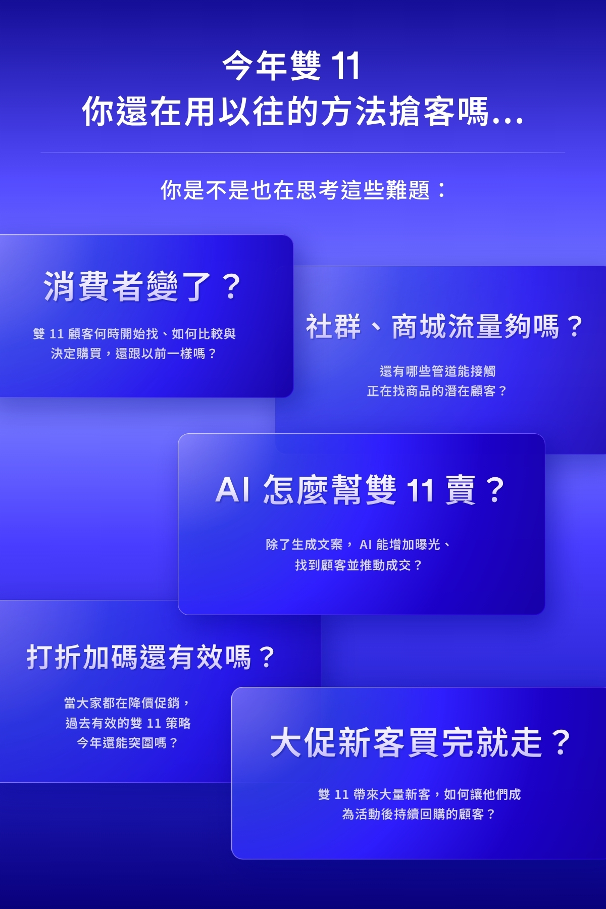 雙 11 AI 講座 痛點