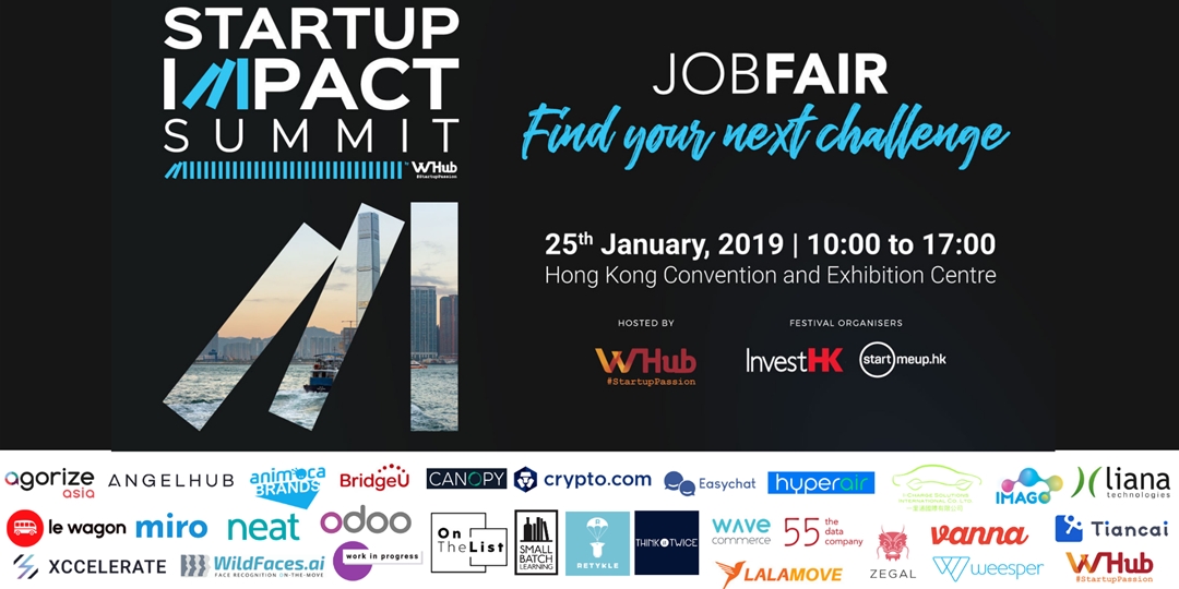 Hong Kong Tech Startups Job Fair 11 Startup Impact Summit 25 Jan 