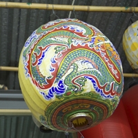 竹架布面傳統燈籠