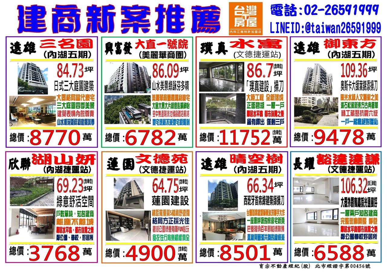 6/19(一)知名建商新建案推薦預約刊屋活動專案｜Accupass 活動通