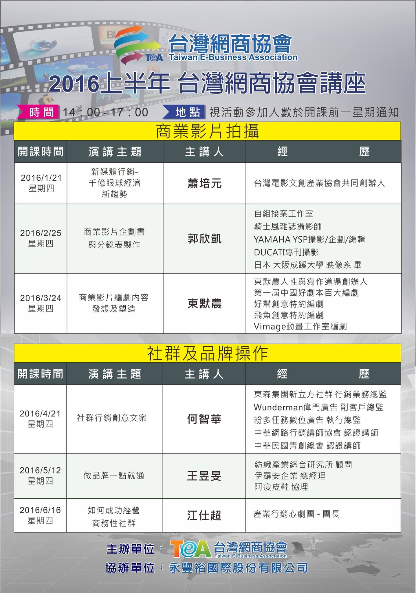 商業影片拍攝講座 二 商業影片企劃書與分鏡表製作 Accupass 活動通