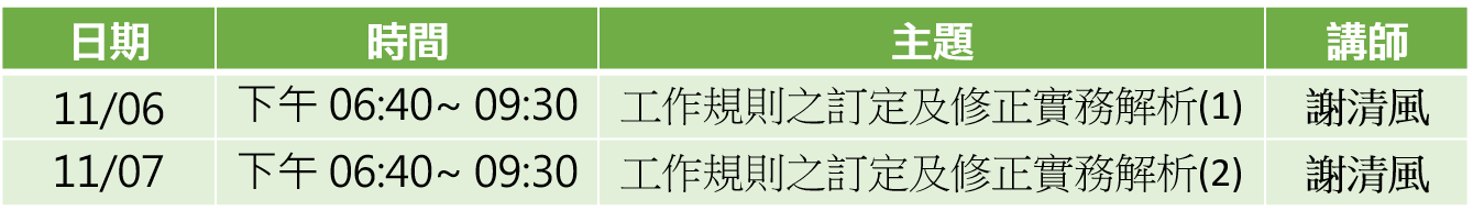 勞資課程｜勞工權益｜勞資顧問｜勞資爭議｜人力資源課程