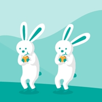 Accupass吉祥物的兔子好朋友