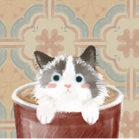 Eunique Art 花磚貓